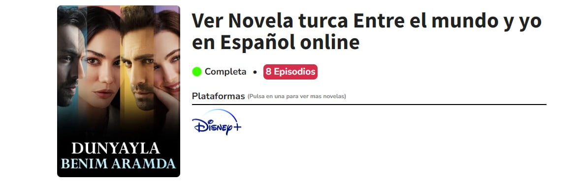 series turcas disney+ capitulos completos